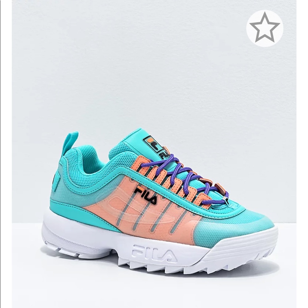 FILA Disruptor II Monomesh Turquoise Shoes - Men’s